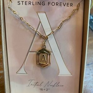 Hexagon Tag Initial Necklace by Sterling Forever